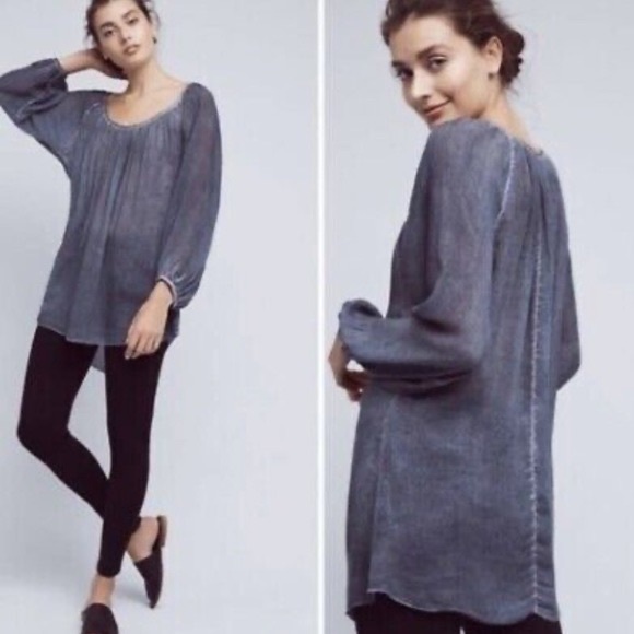 2for$35 ANTHROPOLGIE Saturday/Sunday Fara Peasant Top Size Small - Picture 10 of 13